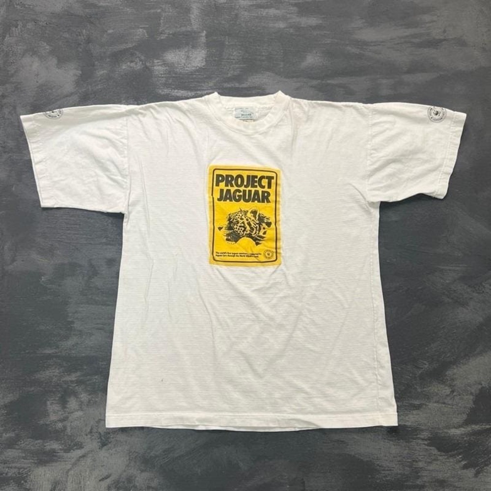 Vintage‎ Jaguar Cars Shirt Mens Large White 1990s WWF